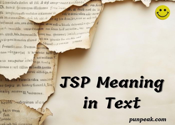JSP Meaning in Text